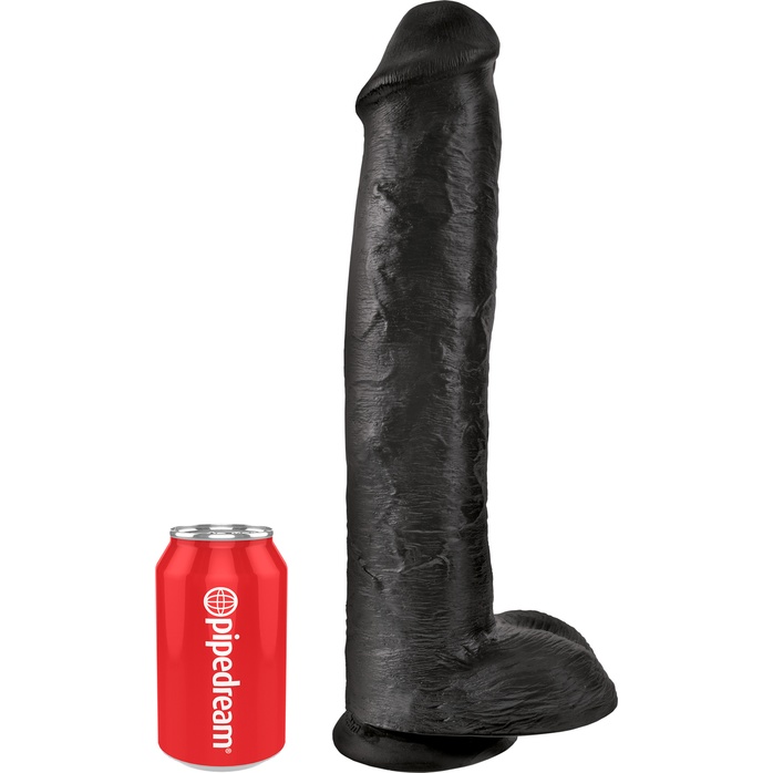 Чёрный фаллоимитатор-гигант 15 Cock with Balls - 40,6 см - King Cock. Фотография 2.