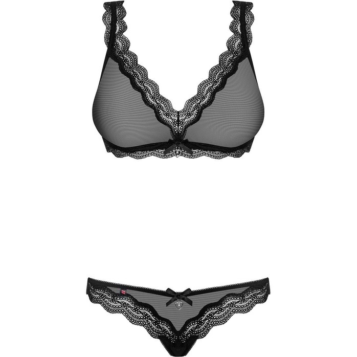 Полупрозрачный комплект с кружевной отделкой - Sexy. Фотография 3.