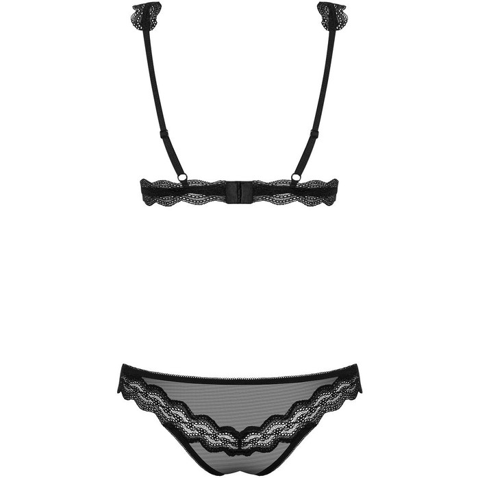 Полупрозрачный комплект с кружевной отделкой - Sexy. Фотография 4.