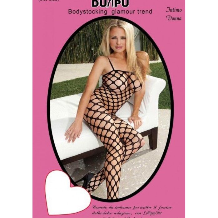 Комбинезон в крупную сетку с закруглёнными ячейками. Фотография 2.