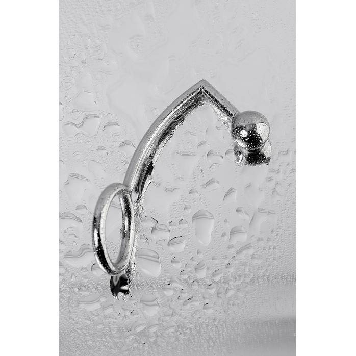 Металлическое эрекционное кольцо размера L с анальной втулкой - Metal. Фотография 6.