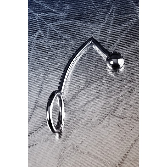 Металлическое эрекционное кольцо размера L с анальной втулкой - Metal. Фотография 7.
