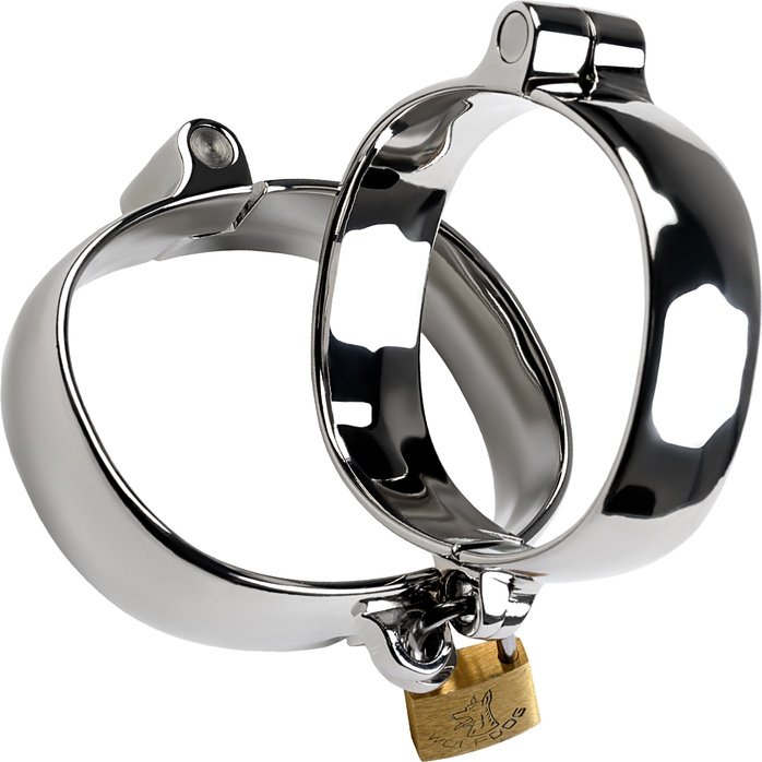 Металлический наручники с замком - Metal. Фотография 4.