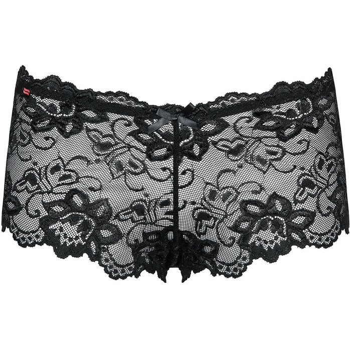 Кружевные трусики-шортики с крупным цветочным узором - Sexy. Фотография 3.