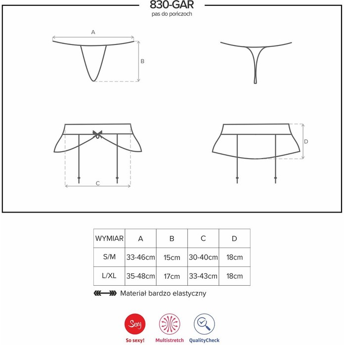 Пояс-юбочка из кружева в комплекте с трусиками-стринг - Sexy. Фотография 5.