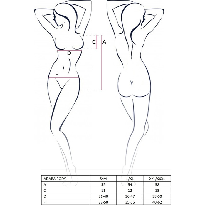Ажурное боди с полуоткрытой грудью Adara. Фотография 4.