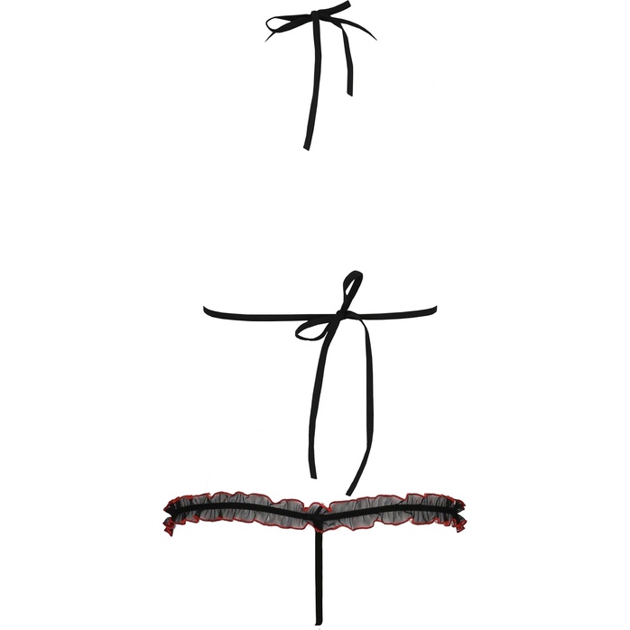 Игривый комплект Giana с разрезами, бантиками и рюшками по краю. Фотография 5.