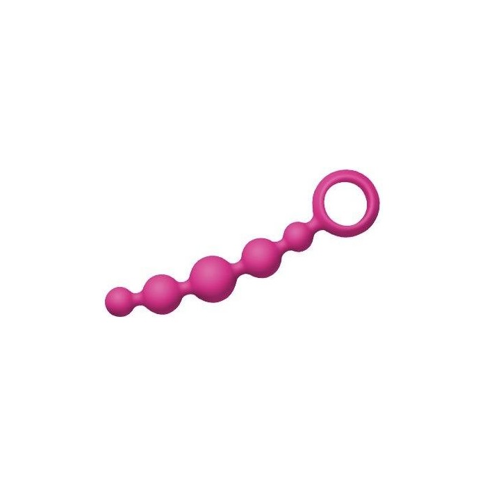 Розовая анальная цепочка Joyballs Wave - 17,5 см