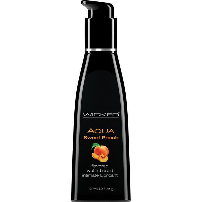 Лубрикант с ароматом спелого персика Wicked Aqua Sweet Peach - 120 мл