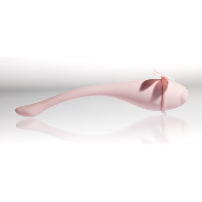 Розовый вибратор в форме стрекозы Liebelulla Rosa H с подогревом - 18 см. Фотография 3.