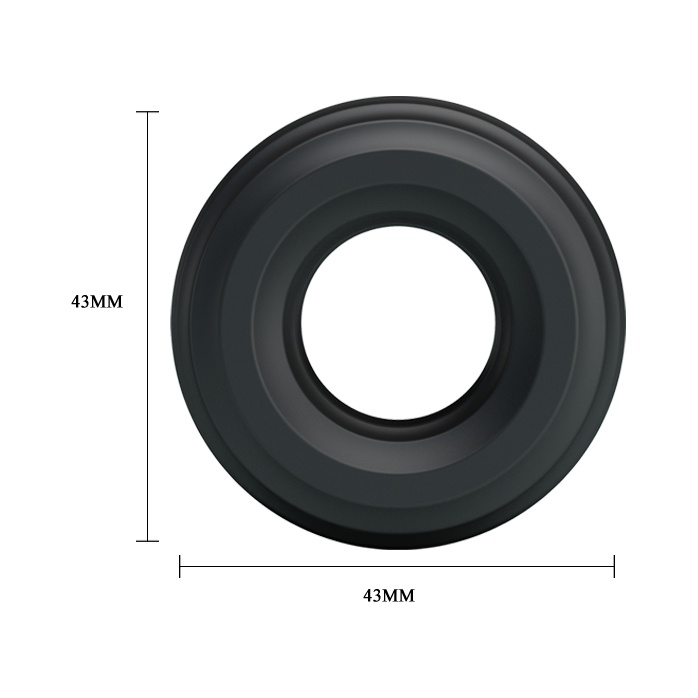 Чёрное широкое эрекционное кольцо. Фотография 4.