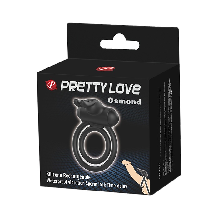 Вибрирующее кольцо Osmond с подхватом мошонки - Pretty Love. Фотография 7.