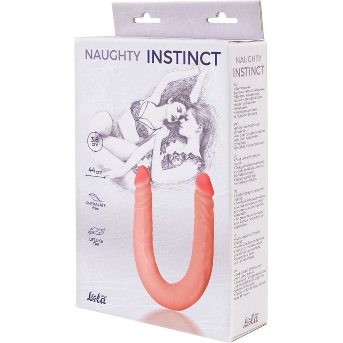 Двусторонний фаллоимитатор Naughty Instinct - 44 см - Instinct. Фотография 3.