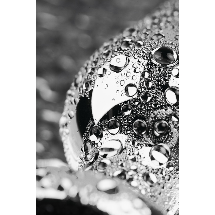 Серебристая удлиненная анальная пробка с прозрачным кристаллом - 12 см - Metal. Фотография 7.