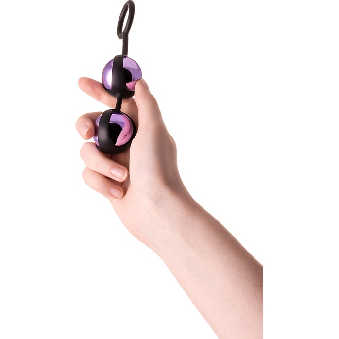 Фиолетово-черная вагинальные шарики TOYFA A-toys. Фотография 2.