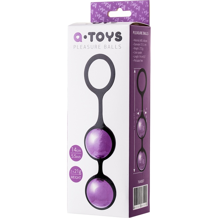 Фиолетово-черная вагинальные шарики TOYFA A-toys. Фотография 3.