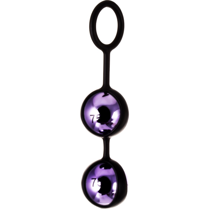 Фиолетово-чёрный набор вагинальных шариков TOYFA A-toys. Фотография 3.