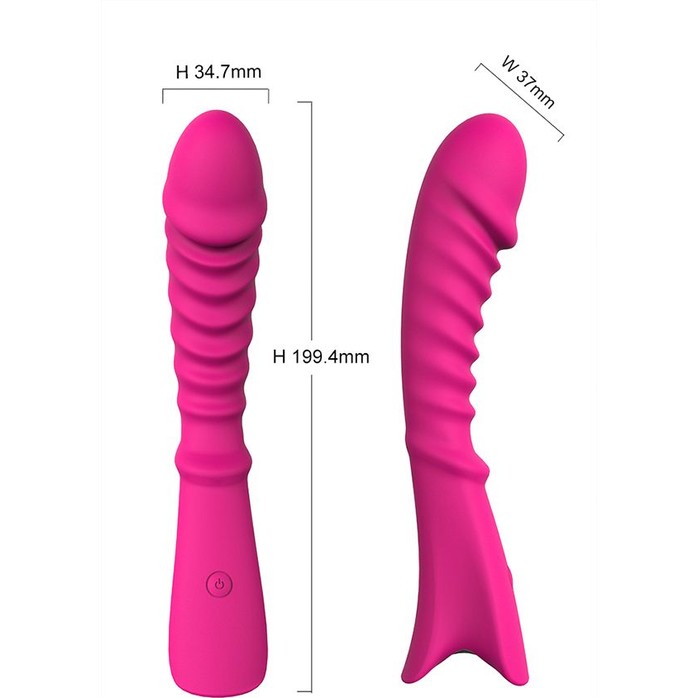 Розовый вибратор для массажа G-точки S-HANDE Topi - 19,9 см. Фотография 9.