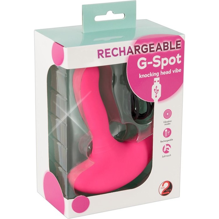 Розовый вибромассажер Rechargeable G-Spot Vibe для массажа точки G - You2Toys. Фотография 6.
