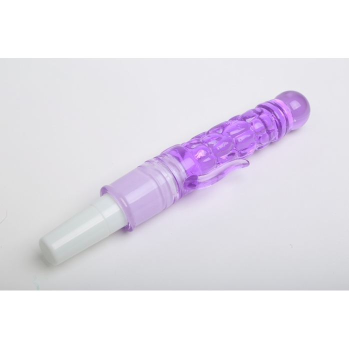 Фиолетовый вибратор с дополнительными отростками - 21 см. Фотография 3.