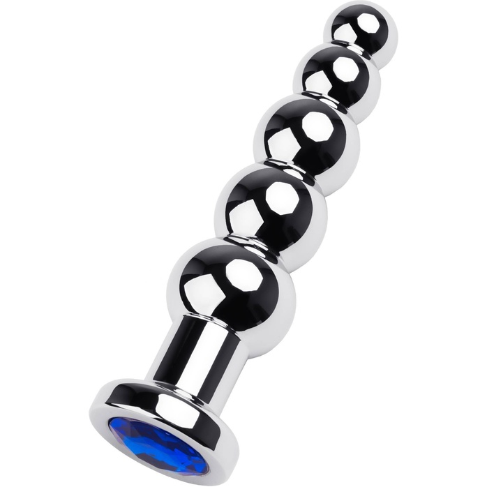 Анальная ёлочка с синим стразом TOYFA Metal - 13,7 см - Metal
