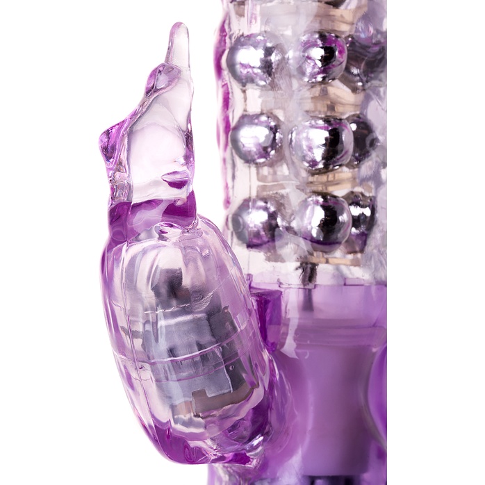 Фиолетовый хай-тек вибратор High-Tech fantasy с бусинами и отростком - 27,2 см. Фотография 11.