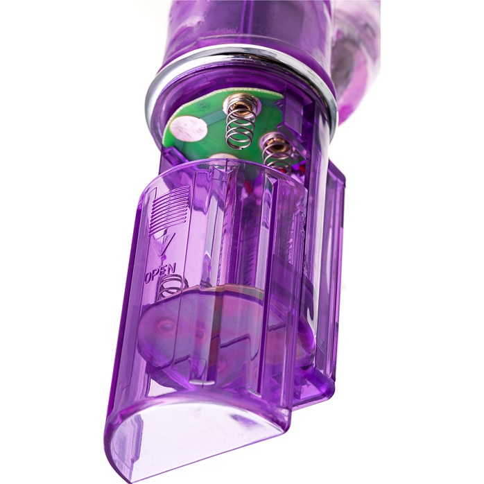 Фиолетовый хай-тек вибратор High-Tech fantasy с бусинами и отростком - 27,2 см. Фотография 9.