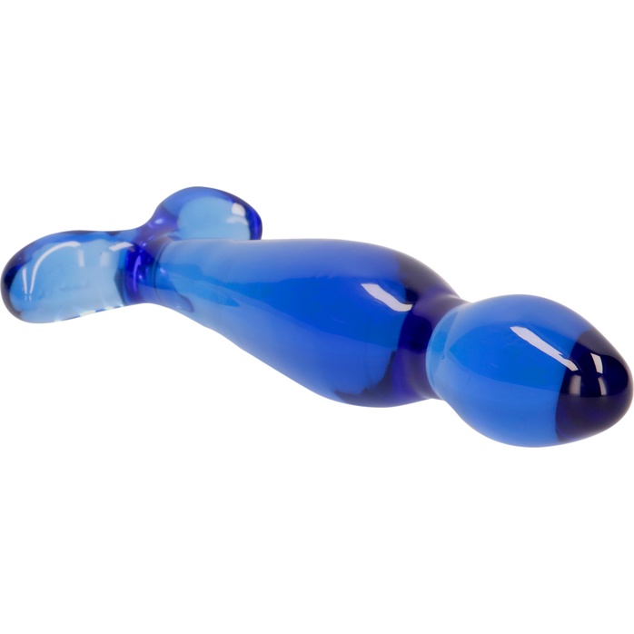 Синий стеклянный стимулятор Elegance - 18 см - Chrystalino. Фотография 2.