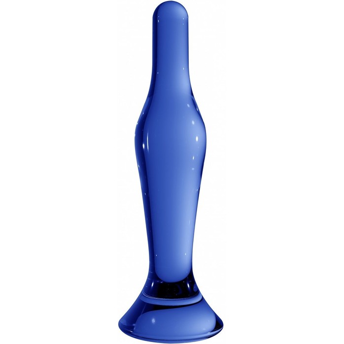 Синий стеклянный стимулятор Flask - 18 см - Chrystalino