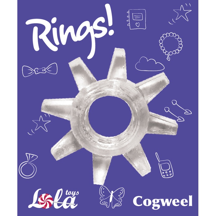 Прозрачное эрекционное кольцо Rings Cogweel - Rings!. Фотография 3.