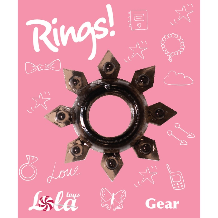 Чёрное эрекционное кольцо Rings Gear - Rings!. Фотография 3.