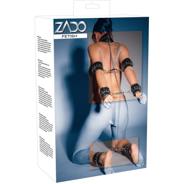 Кожаный ошейник с оковами ZADO Complete - Zado. Фотография 3.