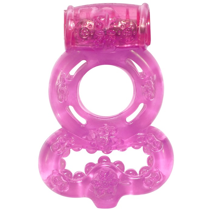 Розовое эрекционное кольцо Rings Treadle с подхватом - Rings!
