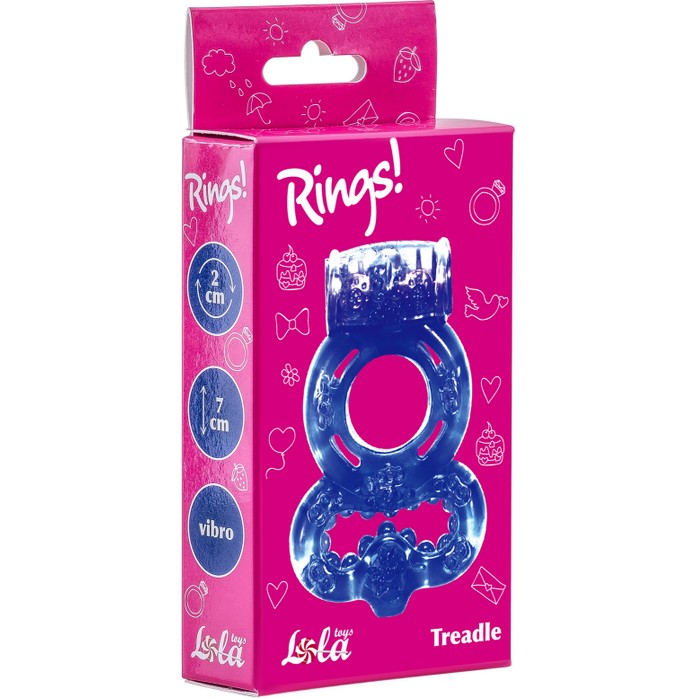 Фиолетовое эрекционное кольцо Rings Treadle с подхватом - Rings!. Фотография 3.