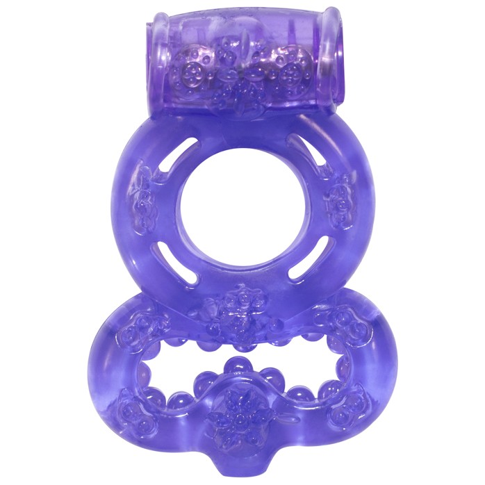 Фиолетовое эрекционное кольцо Rings Treadle с подхватом - Rings!