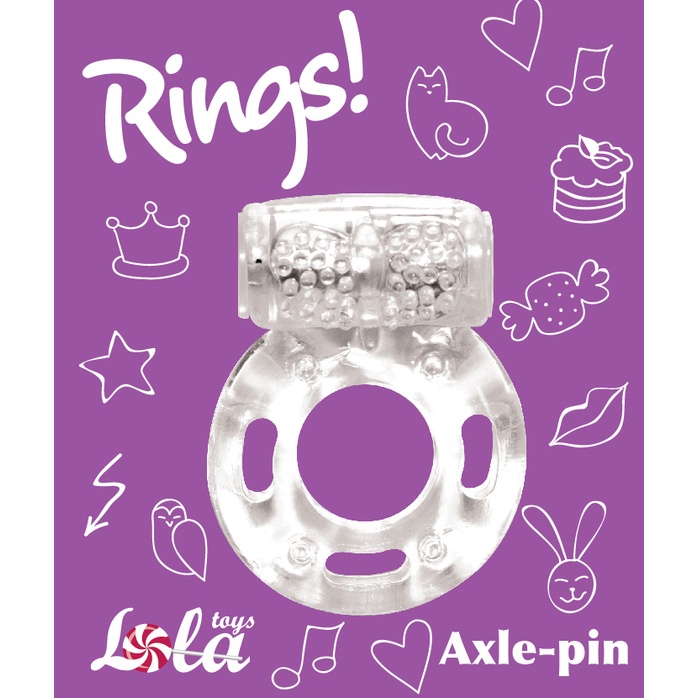 Прозрачное эрекционное кольцо с вибрацией Rings Axle-pin - Rings!. Фотография 3.