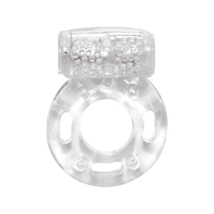 Прозрачное эрекционное кольцо с вибрацией Rings Axle-pin - Rings!