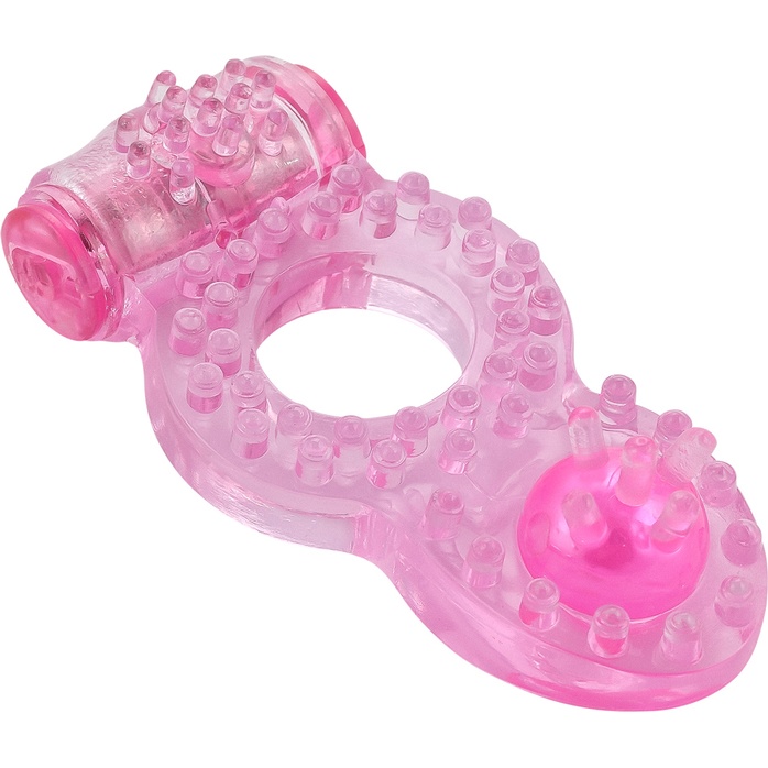Розовое эрекционное кольцо с вибрацией Rings Ringer - Rings!. Фотография 2.