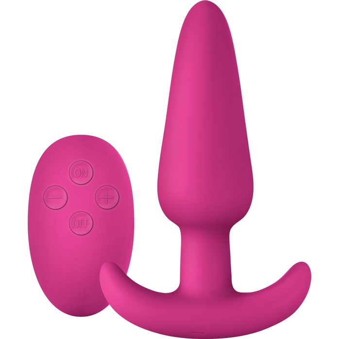 Розовая анальная вибропробка с пультом ДУ Luxe Zenith Wireless Plug Pink - 9,9 см - Luxe