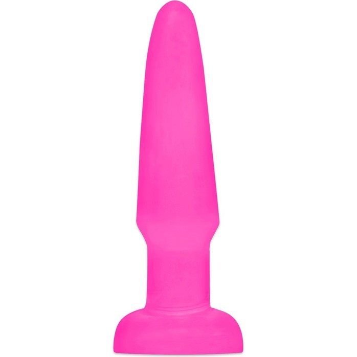 Ярко-розовая анальная пробка Butt Plug - 11,4 см - Neon Luv Touch