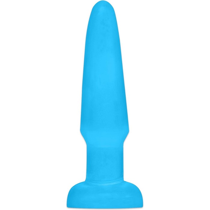 Голубая анальная пробка Butt Plug - 11,4 см - Neon Luv Touch