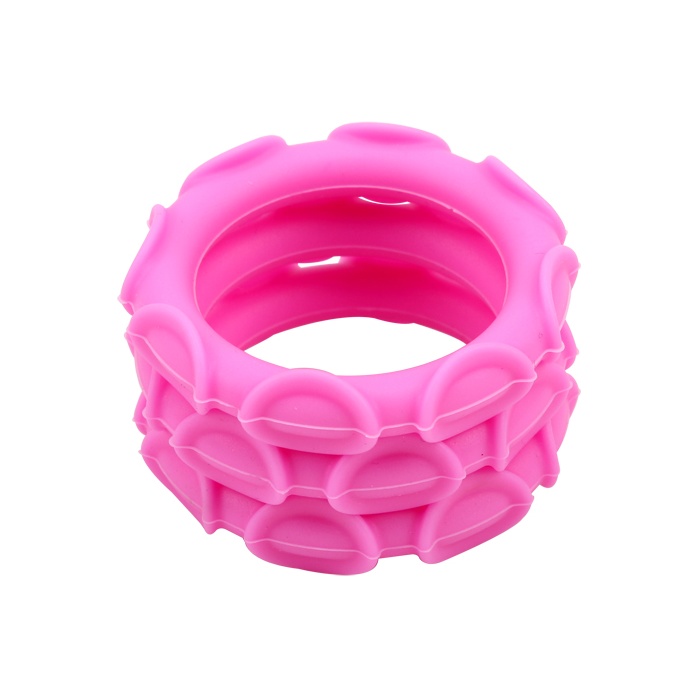 Розовое эрекционное кольцо из силикона Octopus Ring - M-Mello. Фотография 2.