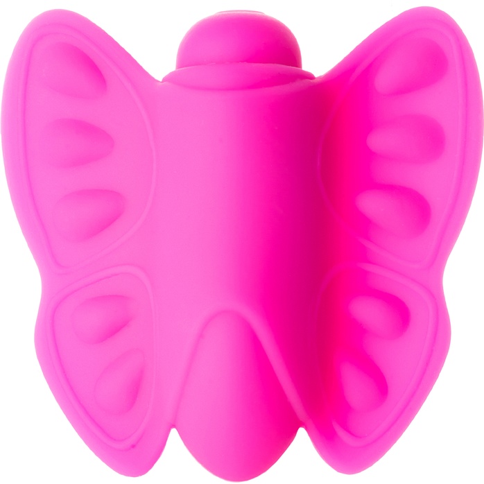 Розовый клиторальный стимулятор-бабочка Madam. Фотография 3.