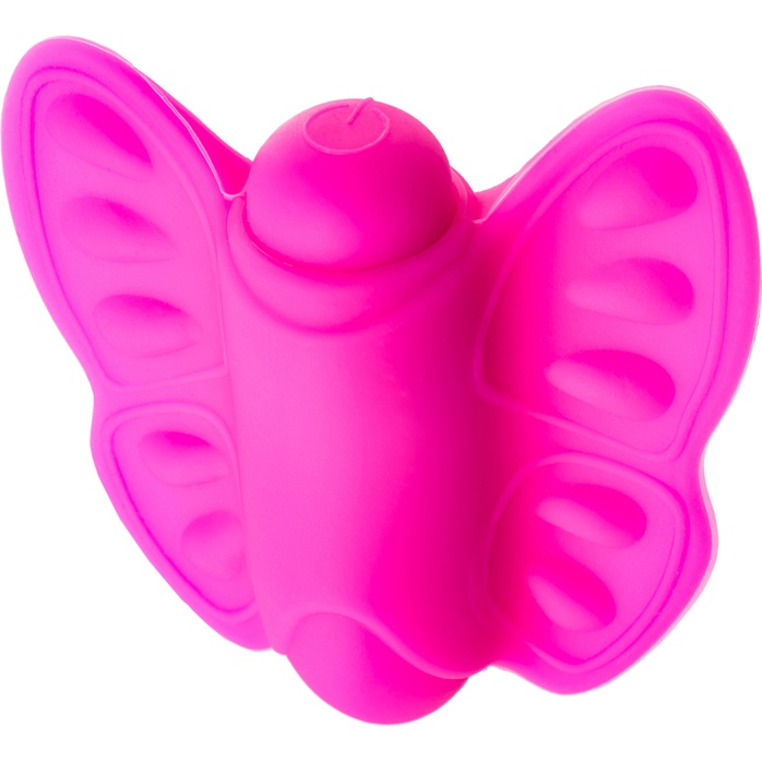 Розовый клиторальный стимулятор-бабочка Madam. Фотография 4.