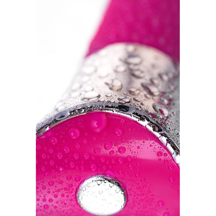 Розовый вибратор с клиторальным стимулятором и гибкой головкой LOLY - 21,6 см. Фотография 11.