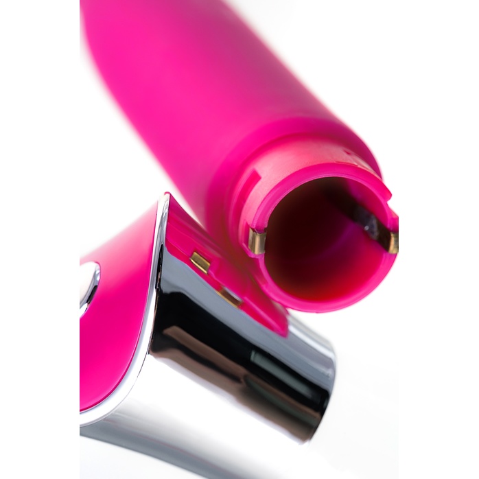 Розовый вибратор с клиторальным стимулятором и гибкой головкой LOLY - 21,6 см. Фотография 7.