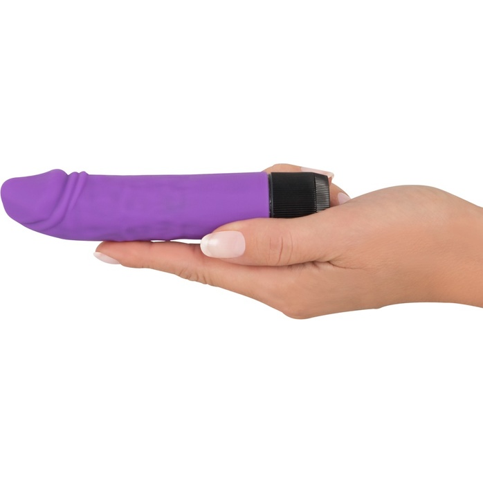Фиолетовый вибратор-реалистик без мошонки - 14,5 см - You2Toys. Фотография 4.