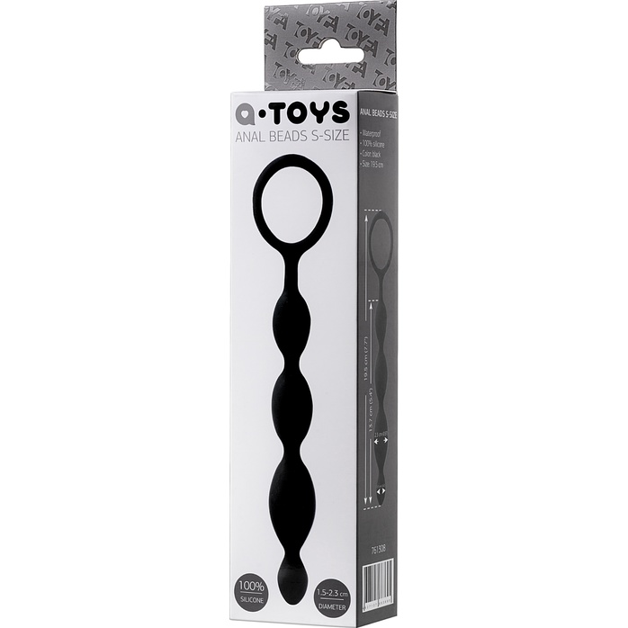 Анальная цепочка черного цвета A-toys - 19,5 см. Фотография 4.