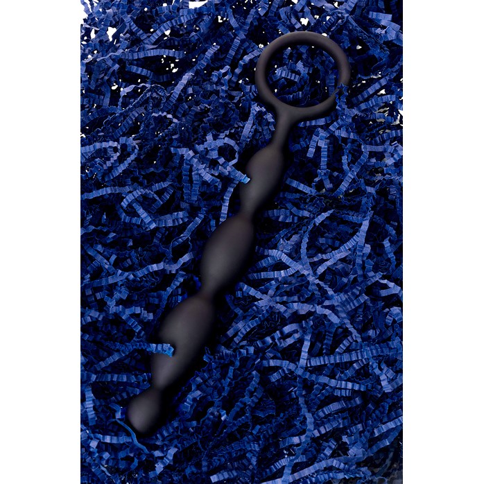Анальная цепочка черного цвета A-toys - 19,5 см. Фотография 9.