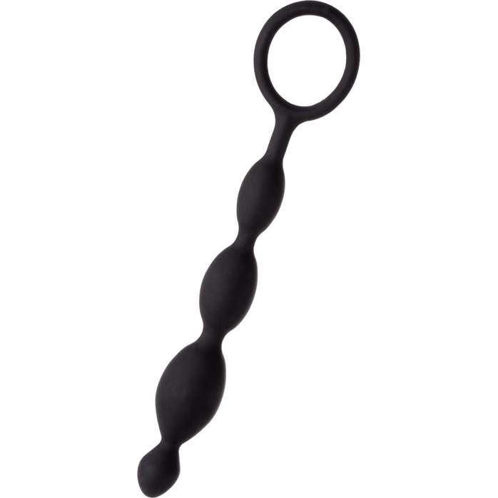 Анальная цепочка черного цвета A-toys - 19,5 см